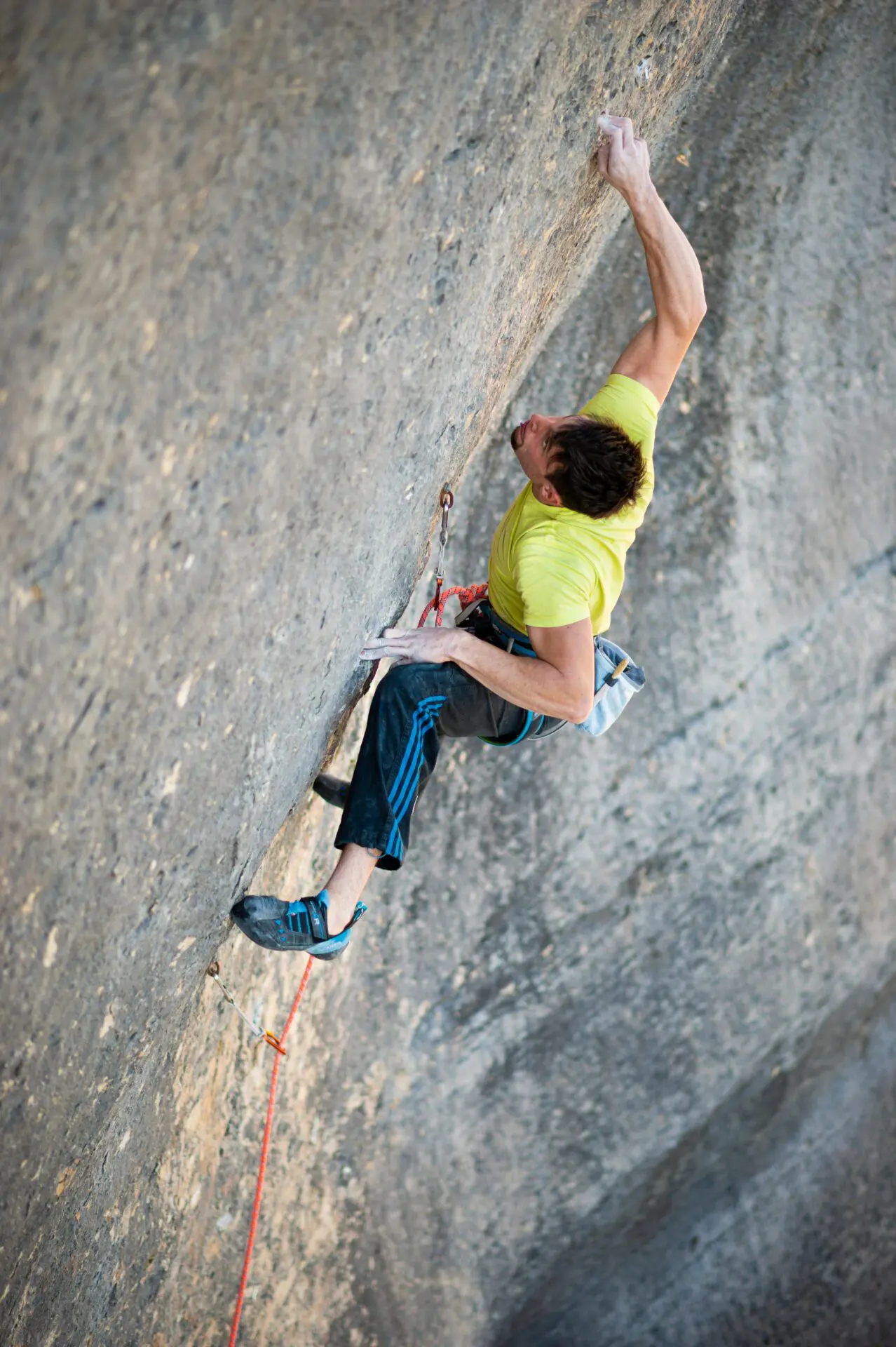 Jernej Kruder climbing Malvazija 8c+ in Dvigrad, Croatia