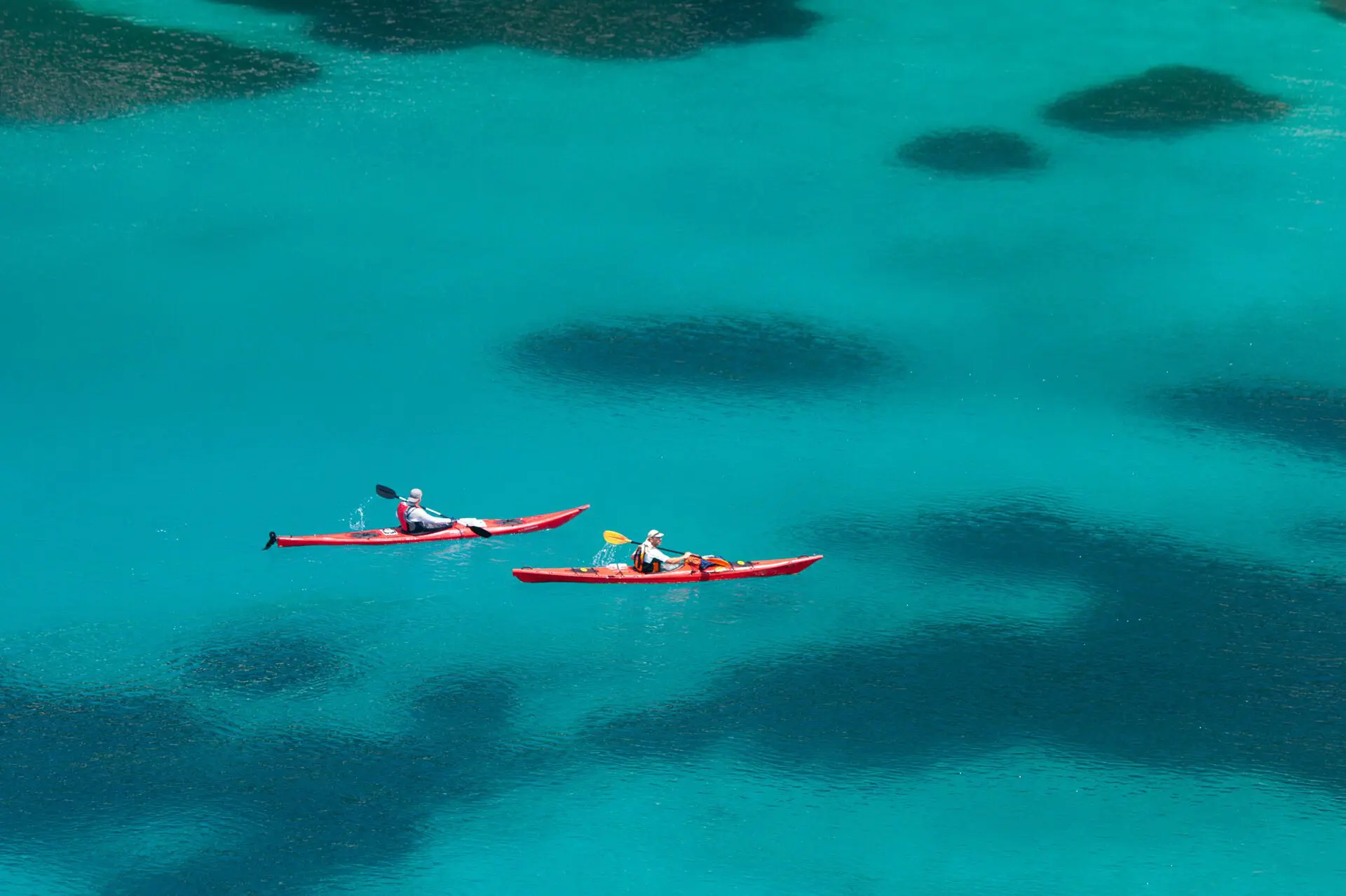 Kayaking in the Adriatic Sea off the coast of Croatia