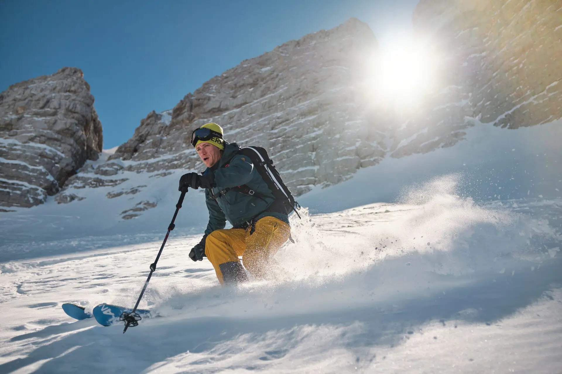 Freeride skiing in Sella Nevea