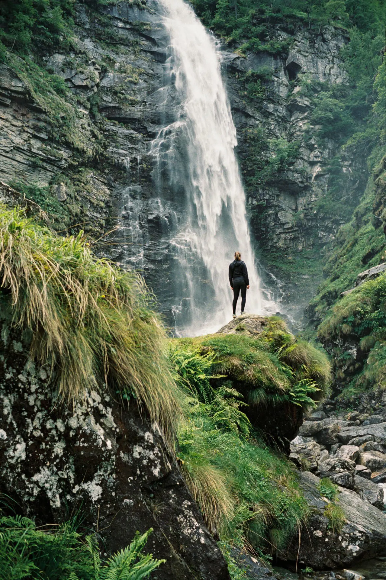 La Froda waterfall in Verzasca valley
