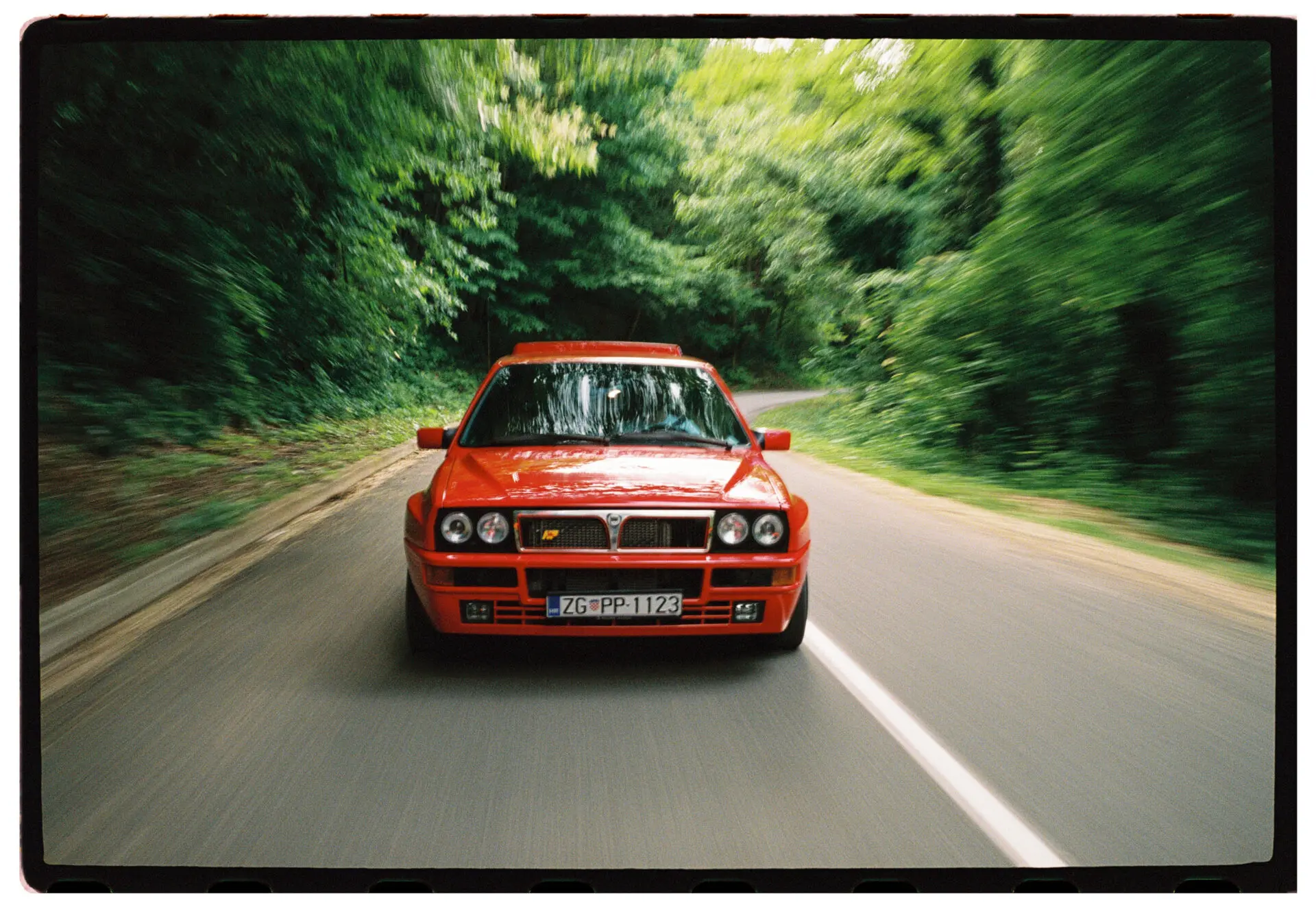 1994 Lancia Delta Integrale HF on Kodak Portra 800